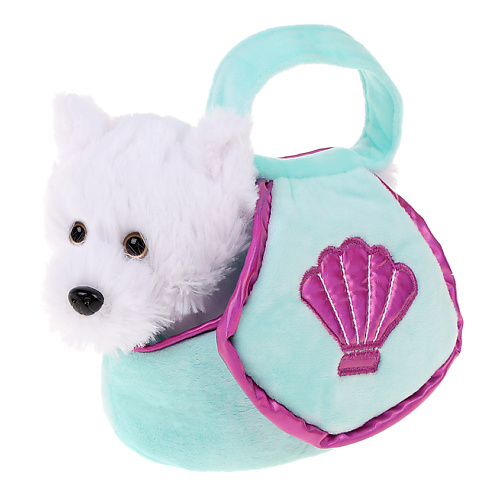 

FLUFFY FAMILY Мягкая плюшевая игрушка Собачка в сумочке Ракушка, Мягкая плюшевая игрушка Собачка в сумочке Ракушка