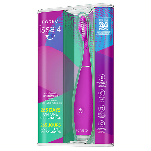 

FOREO Ультрагигиеничная гибридная звуковая зубная щетка issa 4 smile, Ультрагигиеничная гибридная звуковая зубная щетка issa 4 smile