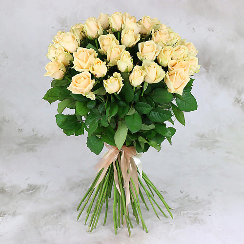 

БУКЕТ МАРКЕТ ДАРИТЕ С УДОВОЛЬСТВИЕМ Букет из 51 лимонно-кремовой розы Россия 60 см., Букет из 51 лимонно-кремовой розы Россия 60 см.