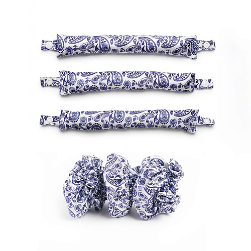 

VIBERIA Мягкие бигуди с шапочкой, 3 шт, гжель, Мягкие бигуди с шапочкой, 3 шт, гжель