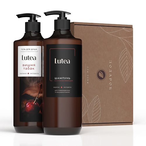 

KIPNI Подарочный набор Lutea парфюмированный гель для душа + восстанавливающий шампунь, Подарочный набор Lutea парфюмированный гель для душа + восстанавливающий шампунь