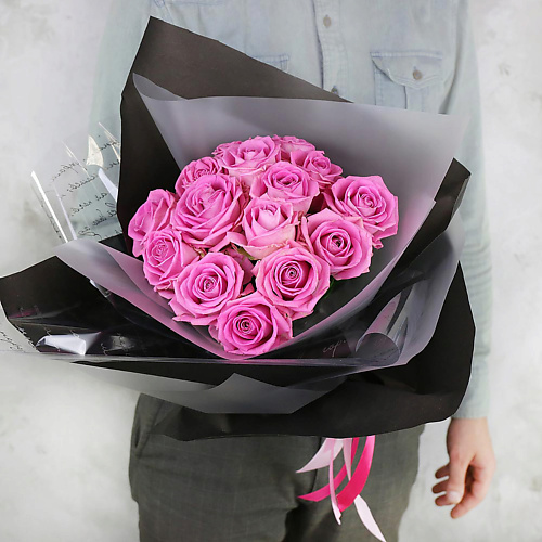 

БУКЕТ МАРКЕТ ДАРИТЕ С УДОВОЛЬСТВИЕМ Стильный букет из розовых роз в оригинальной упаковке, Стильный букет из розовых роз в оригинальной упаковке