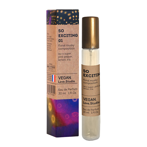 

VEGAN.LOVE.STUDIO Парфюмерная вода женская So Exciting 01 лайм розовый перец цветы ириса 30, Парфюмерная вода женская So Exciting 01 лайм розовый перец цветы ириса