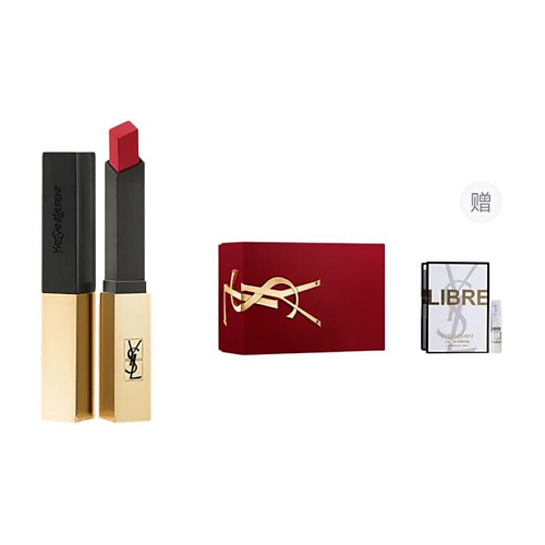 

YVES SAINT LAURENT Матовая помада Rouge Pur Couture The Slim + Пробник парфюмерной воды Libre, Матовая помада Rouge Pur Couture The Slim + Пробник парфюмерной воды Libre