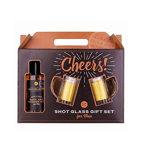 

ACCENTRA Мужской подарочный набор Cheers: Гель для душа + Стаканы, Мужской подарочный набор Cheers: Гель для душа + Стаканы