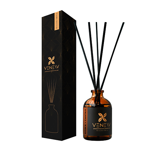 

VENEW Диффузор ароматизатор для дома парфюм Кожа Сантал 50, Диффузор ароматизатор для дома парфюм Кожа Сантал