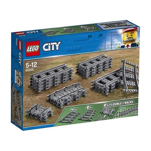 

LEGO Железнодорожные рельсы LEGO City 60205 – базовый расширяющий набор, Железнодорожные рельсы LEGO City 60205 – базовый расширяющий набор