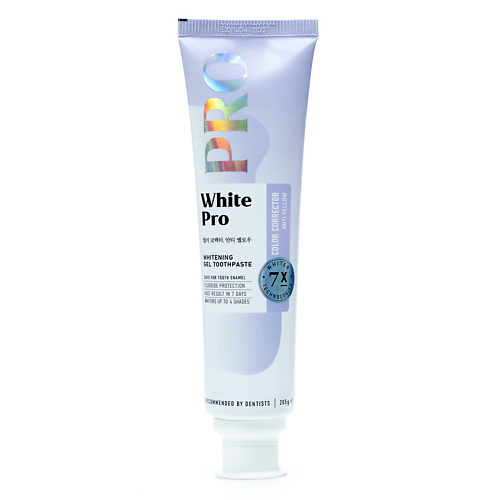 

WHITE PRO Зубная паста-корректор цвета Anti Yellow Whitening Gel Toothpaste 205, Зубная паста-корректор цвета Anti Yellow Whitening Gel Toothpaste