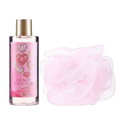 

ACCENTRA Набор Heart Cascade Magnolia Dream: Мочалка + Гель для душа, Набор Heart Cascade Magnolia Dream: Мочалка + Гель для душа