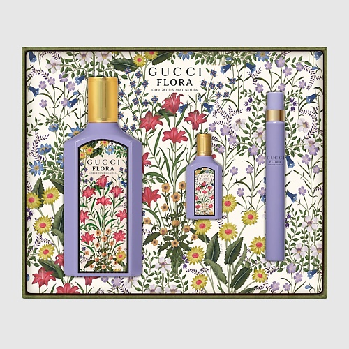 

GUCCI Набор Flora Gorgeous Magnolia: Парфюмерная вода + Дорожный флакон + Миниатюра, Набор Flora Gorgeous Magnolia: Парфюмерная вода + Дорожный флакон + Миниатюра