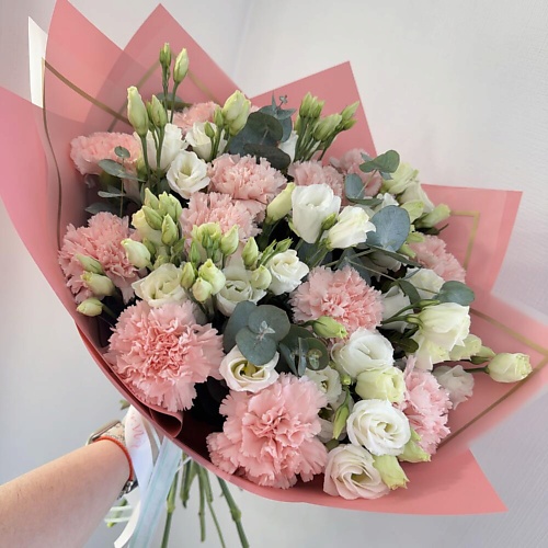 

MERSI FLOWERS Диантусы и эустома с ароматным эвкалиптом, Диантусы и эустома с ароматным эвкалиптом