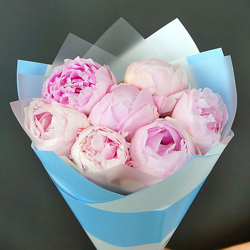 

БУКЕТ МАРКЕТ ДАРИТЕ С УДОВОЛЬСТВИЕМ 7 нежно-розовых пионов, 7 нежно-розовых пионов