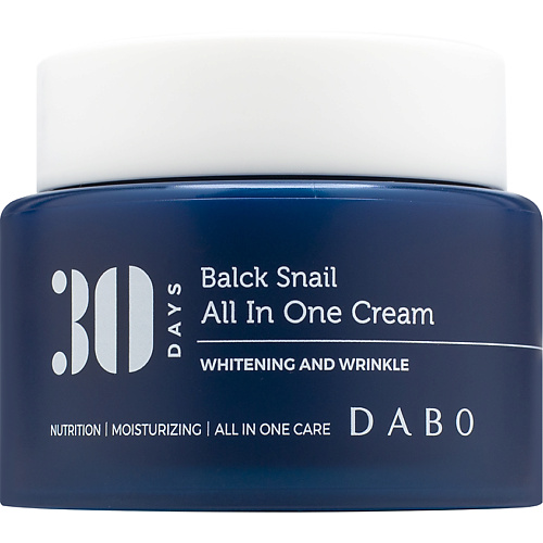 

DABO Восстанавливающий крем с муцином черной улитки All In One Cream 100, Восстанавливающий крем с муцином черной улитки All In One Cream