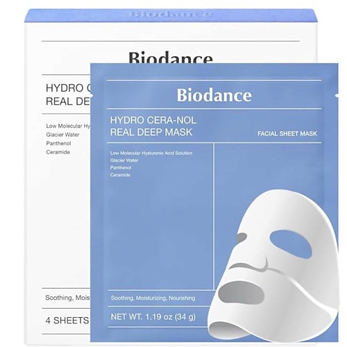 

BIODANCE Набор гидрогелевых масок Hydro Cera-Nol Real Deep Mask, Набор гидрогелевых масок Hydro Cera-Nol Real Deep Mask