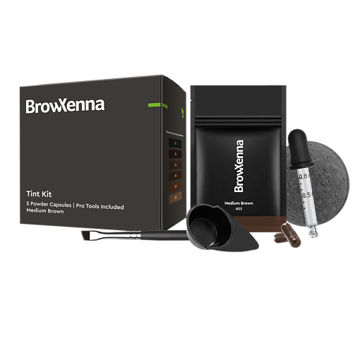 

BROWXENNA Набор для домашнего окрашивания 6в1 Tint Kit # 03 Medium Brown, Набор для домашнего окрашивания 6в1 Tint Kit # 03 Medium Brown