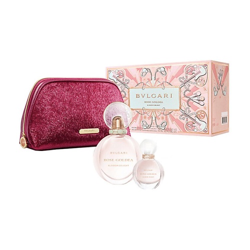 

BVLGARI Набор Rose Goldea Blossom Delight: Парфюмерная вода + Миниатюра + Косметичка, Набор Rose Goldea Blossom Delight: Парфюмерная вода + Миниатюра + Косметичка