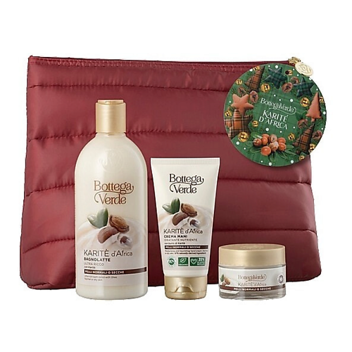 

BOTTEGA VERDE Набор для ухода Karite D'Africa Молочко+Крем для рук+крем, Набор для ухода Karite D'Africa Молочко+Крем для рук+крем