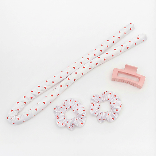 

VIBERIA Монобигуди для волос, атласные с сердечками, Монобигуди для волос, атласные с сердечками