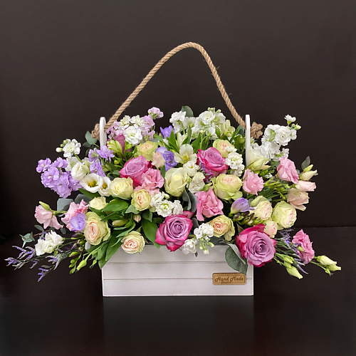 

БУКЕТ МАРКЕТ ДАРИТЕ С УДОВОЛЬСТВИЕМ Композиция в деревянном ящике - Нежность, Композиция в деревянном ящике - Нежность