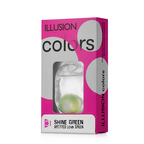 Цветные контактные линзы colors SHINE Love GREEN квартальные