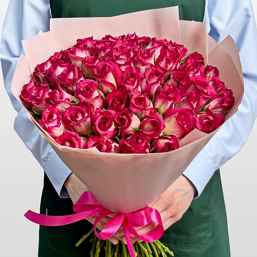 

STUDIO FLORISTIC Букет из розовых Роз Кения 40 см 51 шт «Вихрь Эмоций», Букет из розовых Роз Кения 40 см 51 шт «Вихрь Эмоций»
