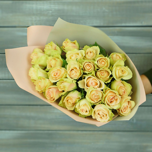 

БУКЕТ МАРКЕТ ДАРИТЕ С УДОВОЛЬСТВИЕМ 27 зелено-розовых роз в упаковке Кения 40 см., 27 зелено-розовых роз в упаковке Кения 40 см.