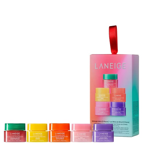 

LANEIGE Набор ночных масок для губ Midnight Minis, Набор ночных масок для губ Midnight Minis