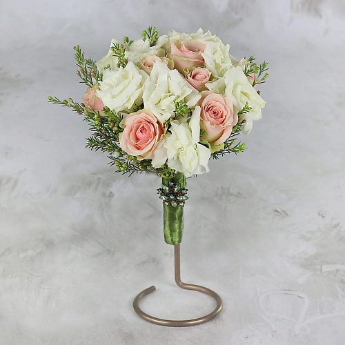 

БУКЕТ МАРКЕТ ДАРИТЕ С УДОВОЛЬСТВИЕМ Бело-розовый букет невесты из роз и лизиантуса, Бело-розовый букет невесты из роз и лизиантуса