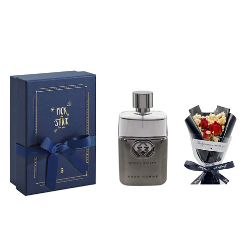 Туалетная вода Guilty Pour Homme Gucci + Подарочная упаковка+ Букет