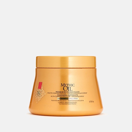

L'OREAL PROFESSIONNEL Питательная маска для плотных волос Mythic Oil 200, Питательная маска для плотных волос Mythic Oil