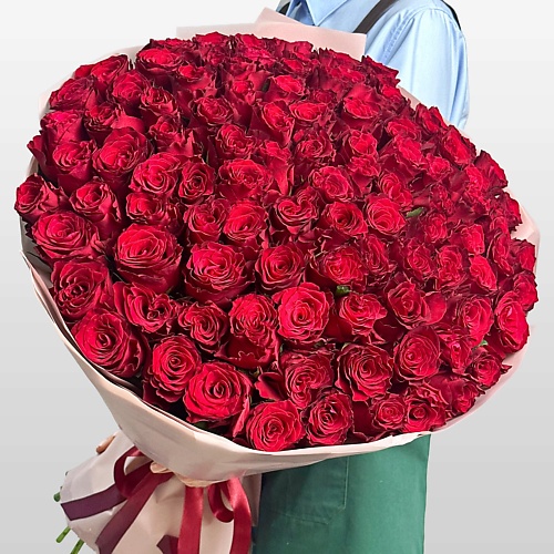 

STUDIO FLORISTIC Букет из красных Роз 80 см 101 шт «Просто Люблю», Букет из красных Роз 80 см 101 шт «Просто Люблю»