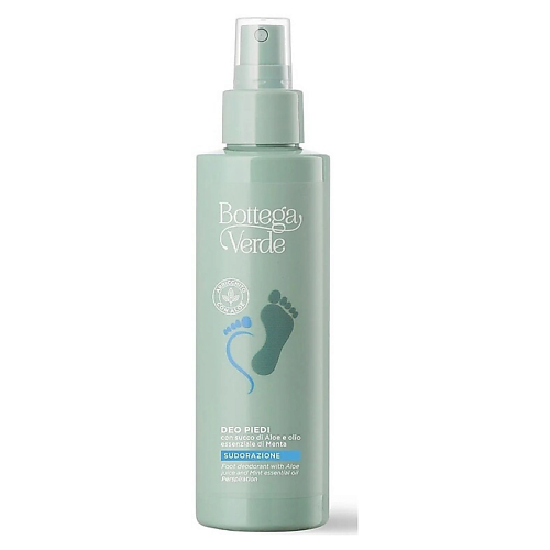 

BOTTEGA VERDE Дезодорант-спрей для ног Foot Deo with Aloe Juice and Mint Essential Oil, Дезодорант-спрей для ног Foot Deo with Aloe Juice and Mint Essential Oil