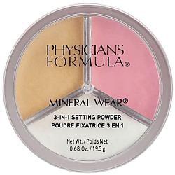 Пудра рассыпчатая 3 в 1 Mineral Wear 3-in-1 Setting Powder