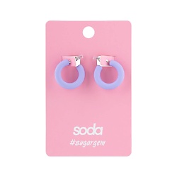Серьги SMALL PURPLE RINGS #sugargem
