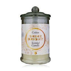 Свеча Shine Bright в стеклянном стакане с крышкой