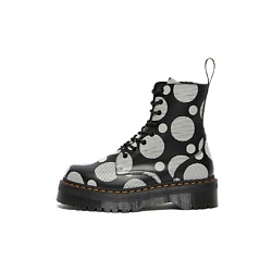 Кроссовки Dr.Martens Jadon Polka Dot Smooth Leather Platform Boots Black Womens