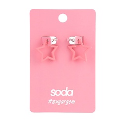 Серьги PINK STARS #sugargem