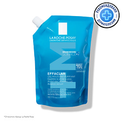 Effaclar Очищающий пенящийся гель для умывания чувствительной жирной кожи лица и тела, склонной к прыщам и акне, сменный блок