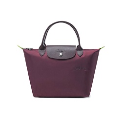 Сумка Le Pliage Green Eco-Friendly Canvas With Cow Leather Trim Dumpling Bag Women's Red