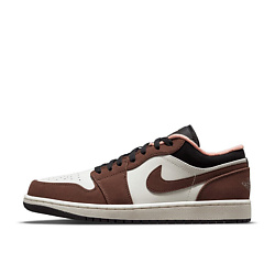 Кроссовки Air Jordan 1 Low SE Lt Chocolate/Crimson Bliss-Black-Sail
