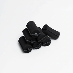 Бигуди для волос мягкие, черные, 20 штук