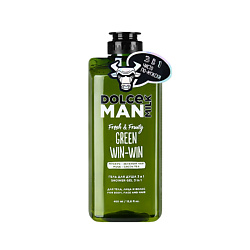 Гель для душа 3 в 1 Лови удачу Green Win-Win Musk Green Tea