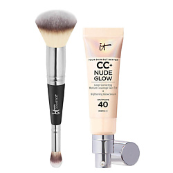 СС-крем CC+ Nude Glow SPF 40 с кистью №7