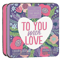 Мыло в декоративной мыльнице To You with Love Soap In A Tin