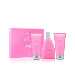 Набор Aire de Sevilla Pink: Туалетная вода + Крем для тела + Гель для душа