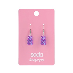 Серьги PURPLE BEARS #sugargem