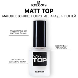 Матовое верхнее покрытие лака для ногтей Matt Top