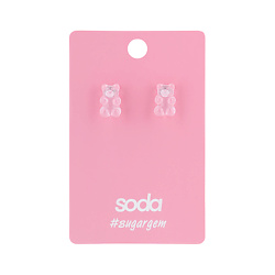 Серьги PINK BEAR #sugargem