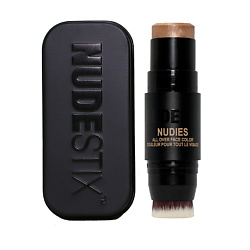 Хайлайтер Nudies Glow в стике, со встроенной кисточкой для растушевки