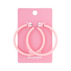 Серьги BIG PINK RINGS #sugargem